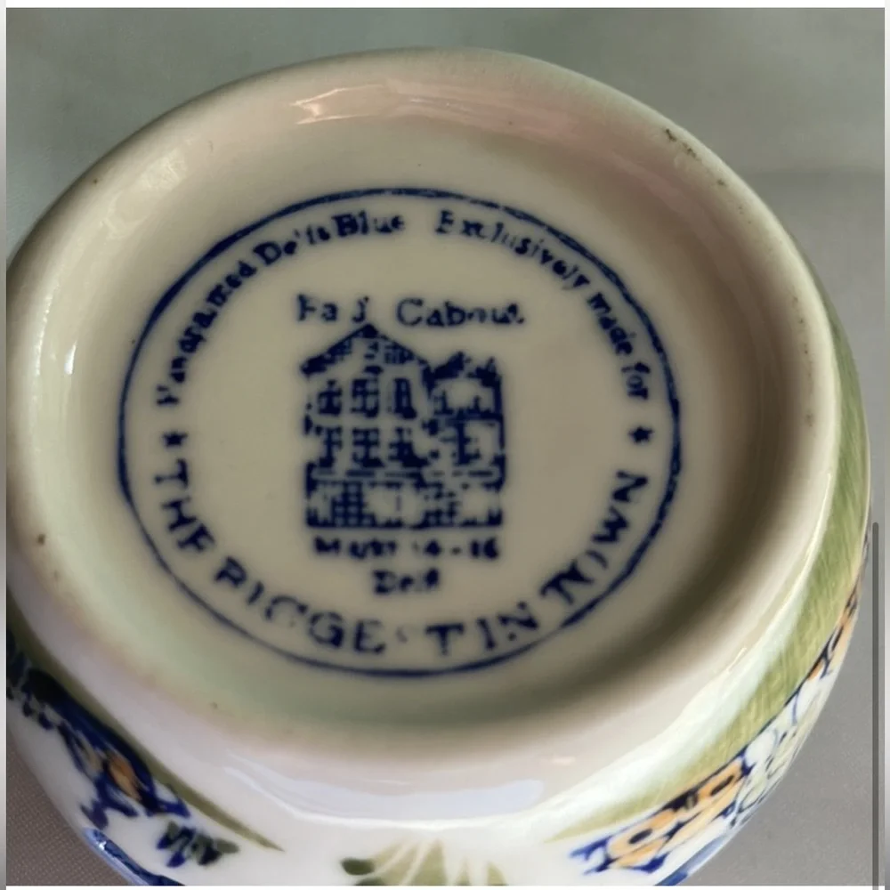 From Holland: Delft Blue Windmill Tea Candle Holder